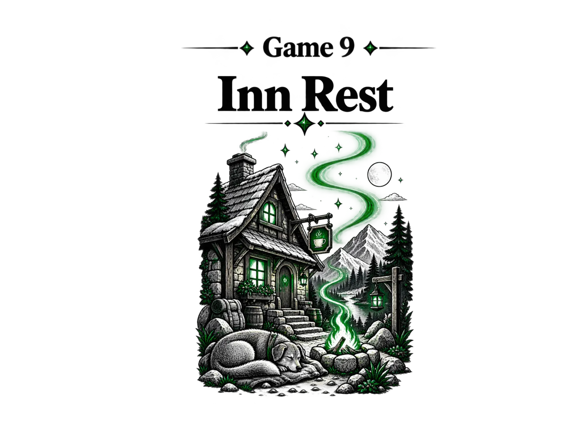 Inn Rest — Game 9 illustration